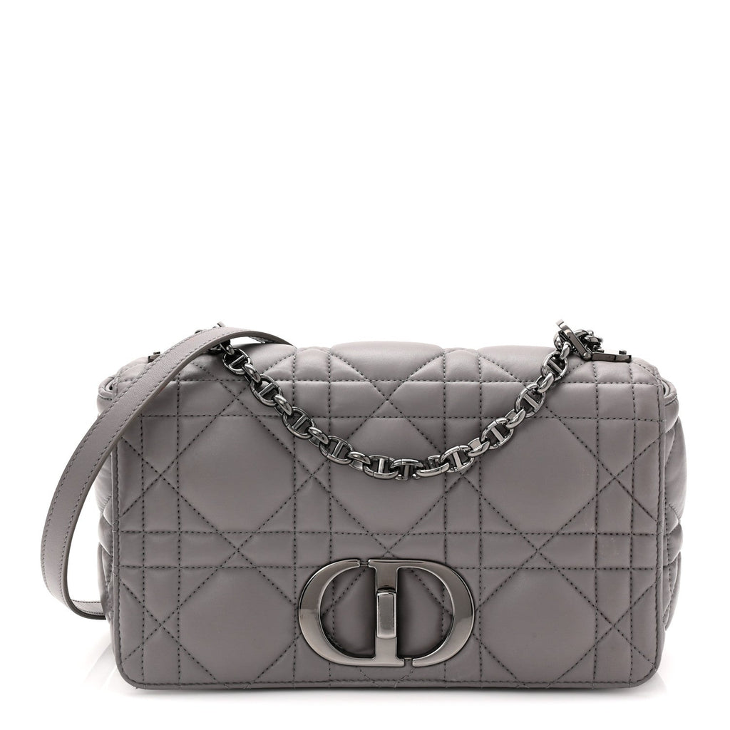 Calfskin Macrocannage Medium Caro Bag Iron Grey