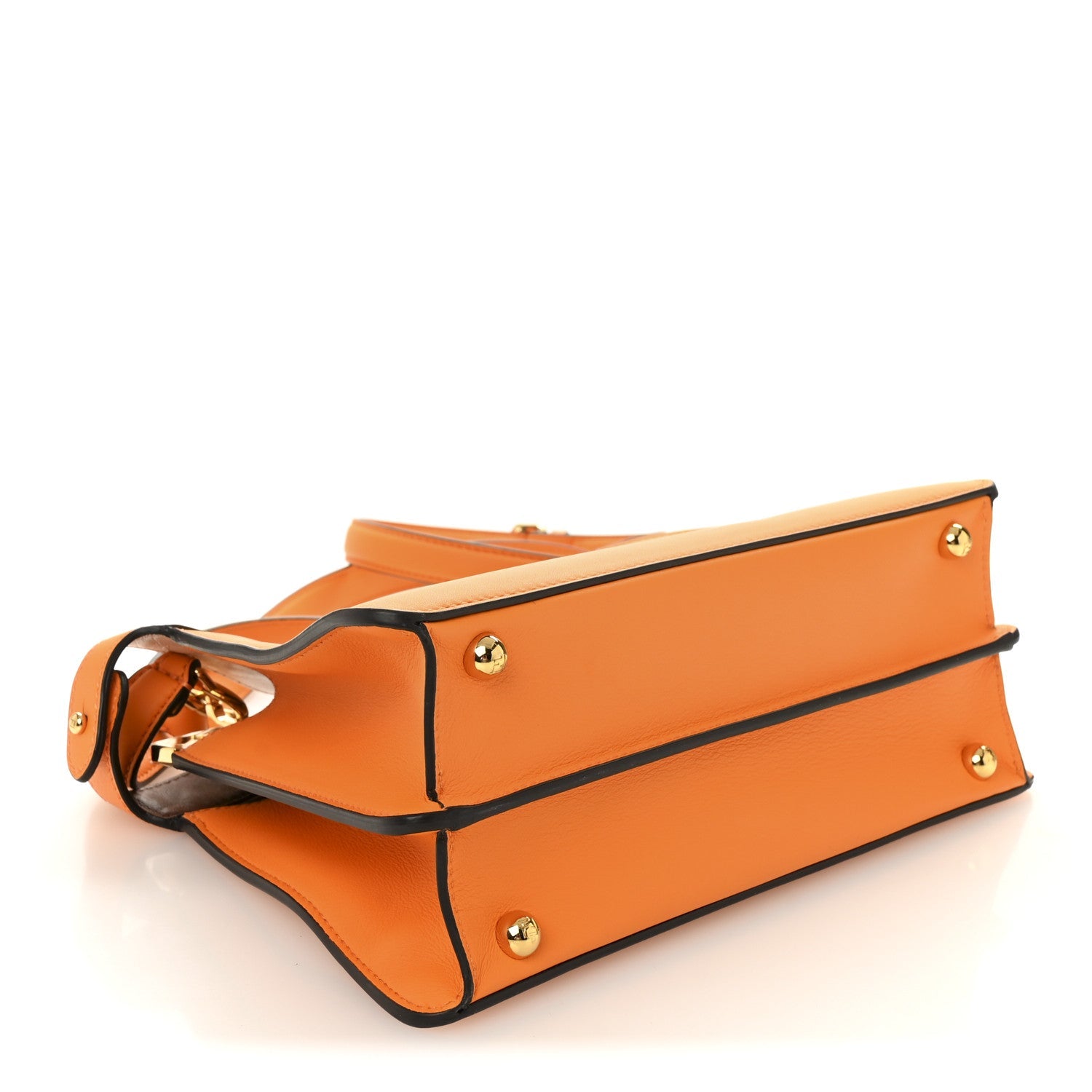 Vitello Seta Nappa Bi-Color Small Peekaboo I SEE U Satchel Clementine Rose Ghianda