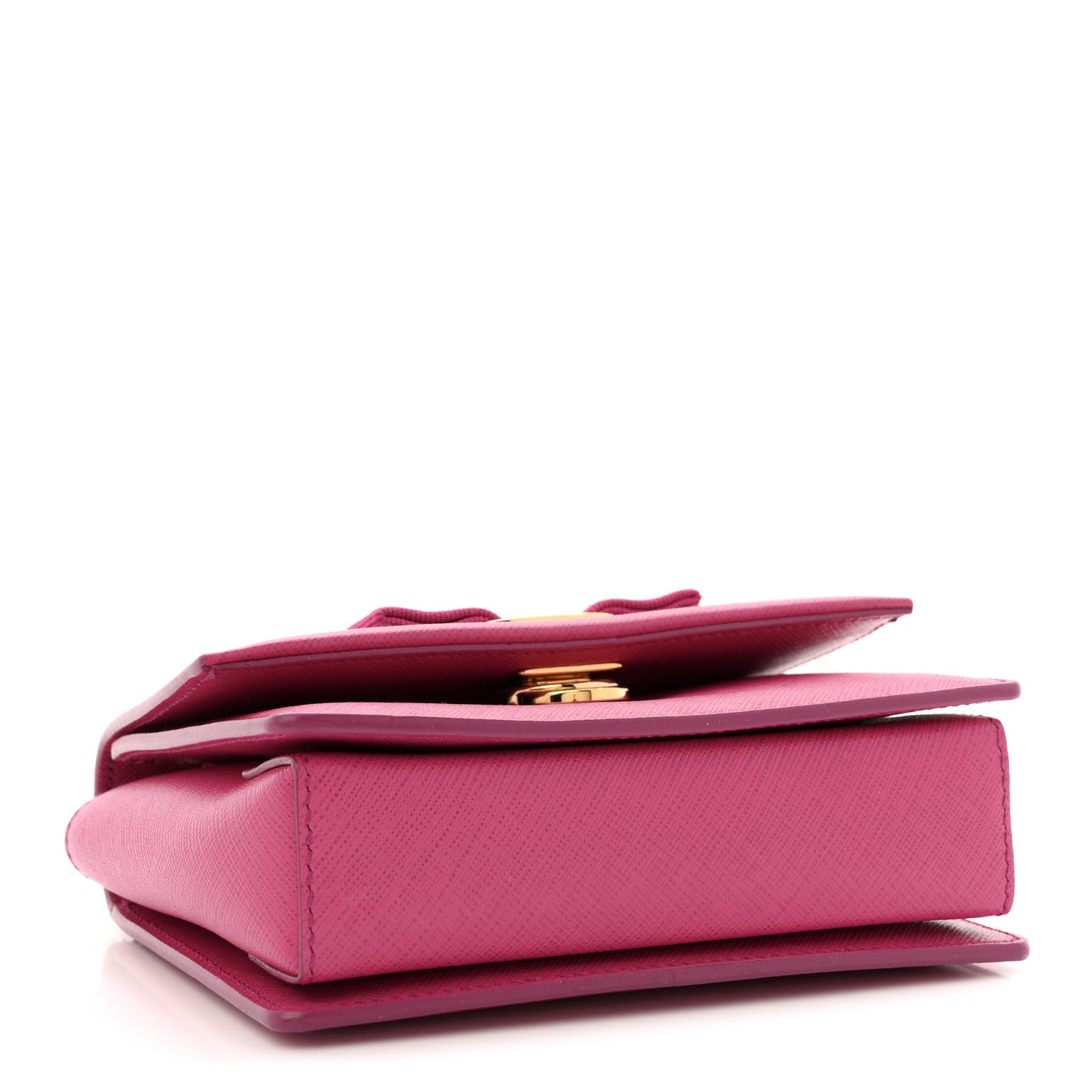 Hammered Calfskin Mini Vara Bow Crossbody Bag Agata Rosa