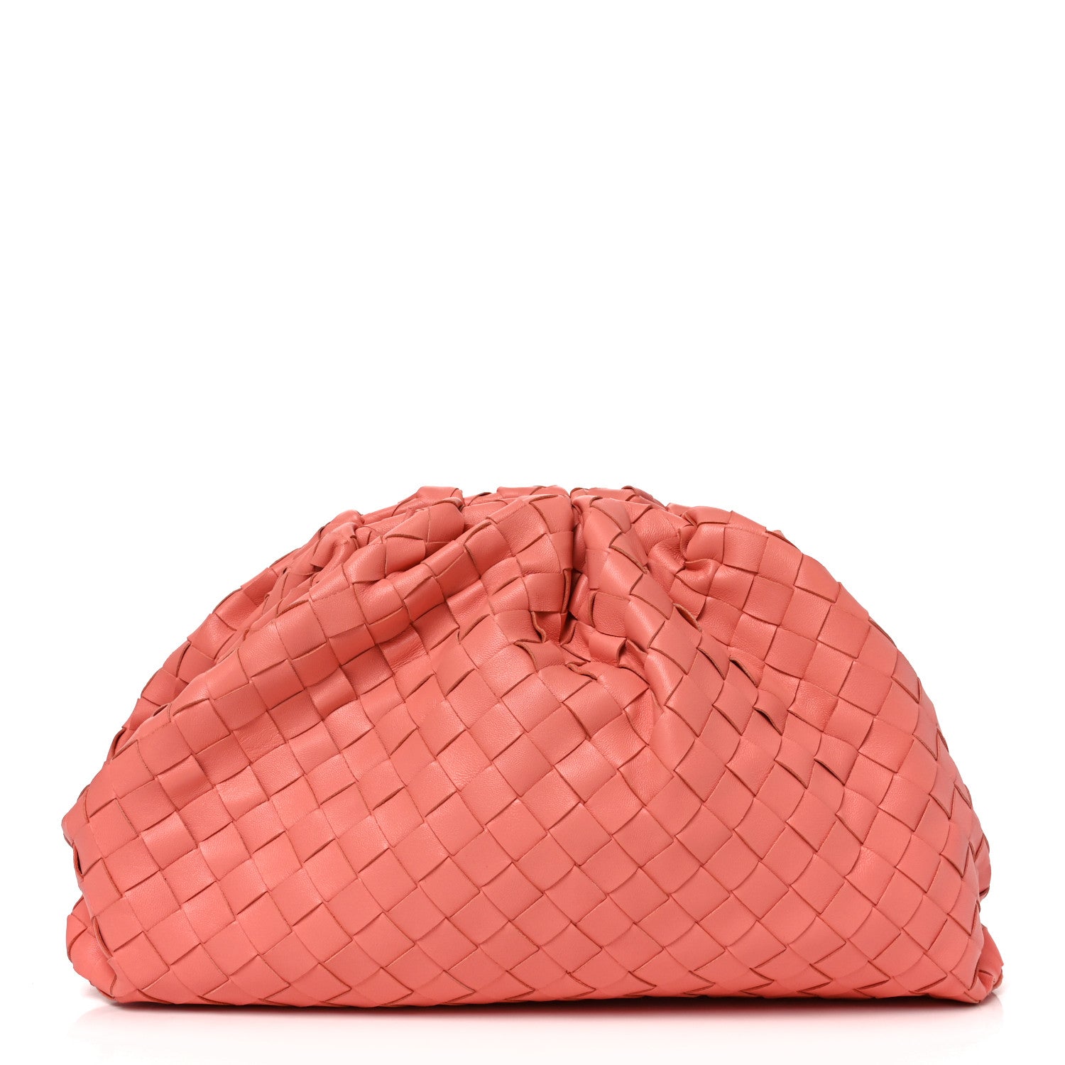 Nappa Maxi Intrecciato The Pouch Oversized Clutch Peach