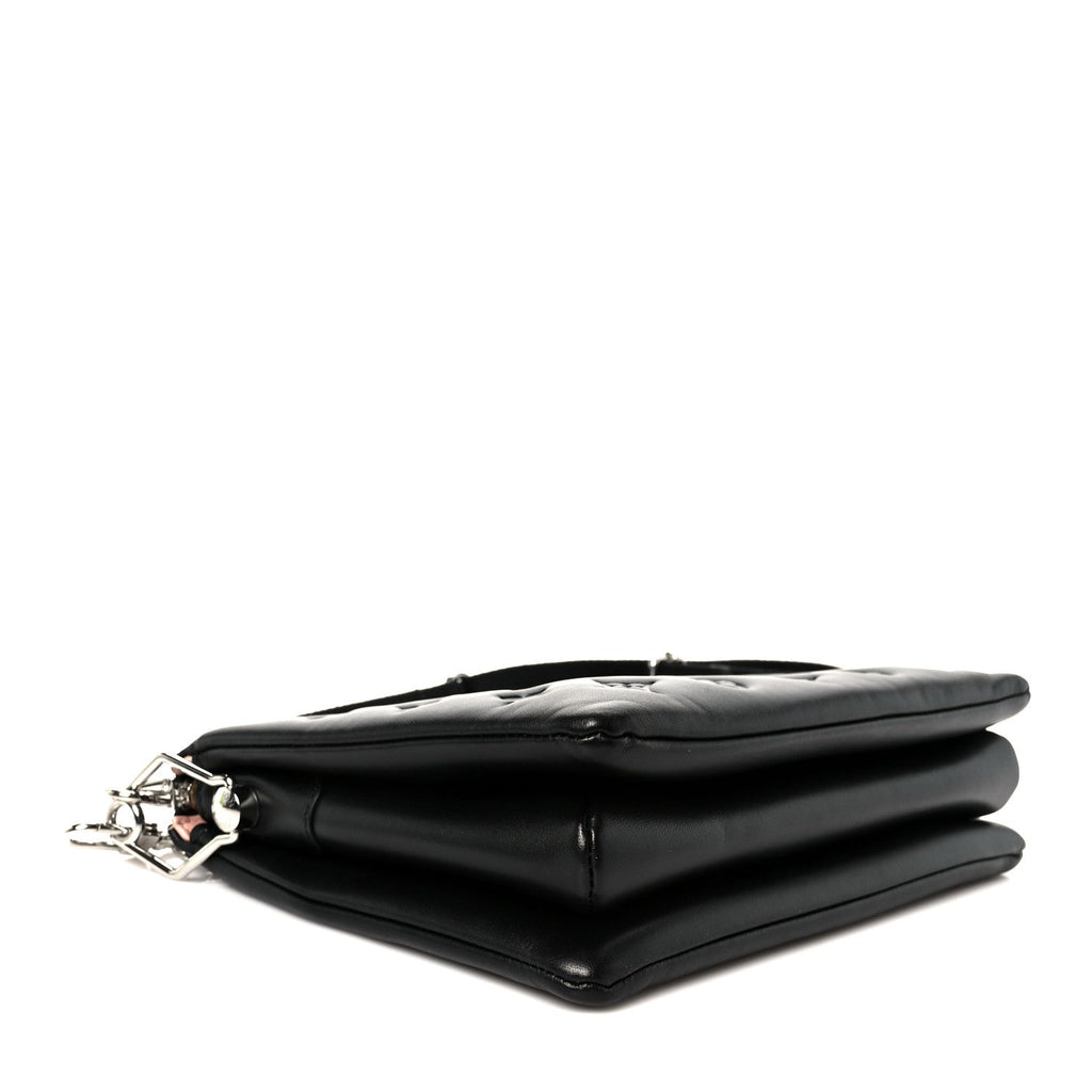 Lambskin Embossed Monogram Coussin PM Black