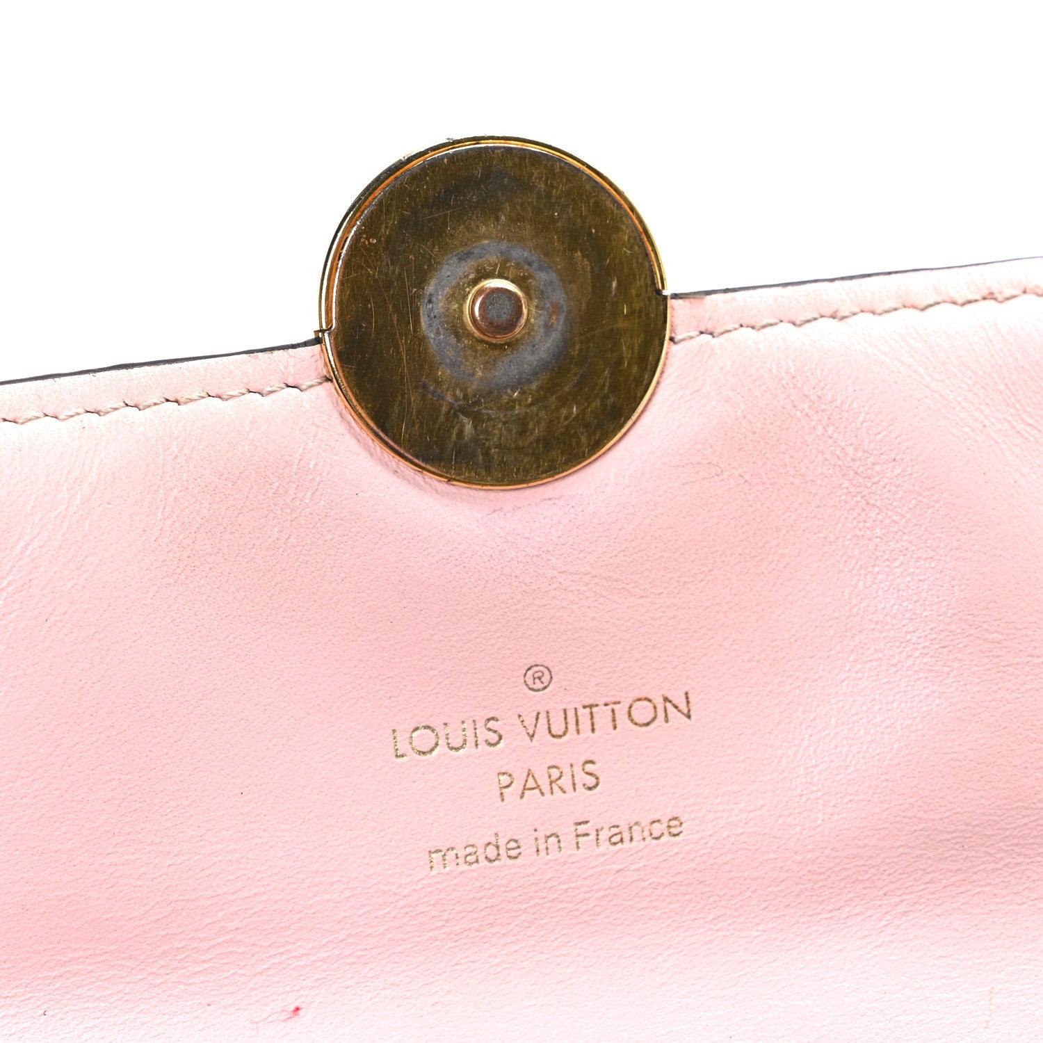 Monogram Flore Chain Wallet Rose Ballerine