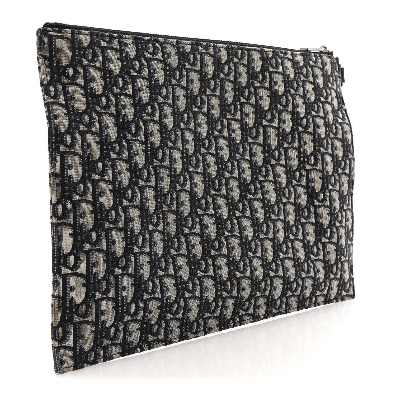 Oblique A4 Flat Pouch Clutch Blue