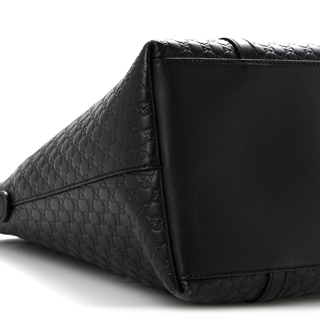 Soft Microguccissima Dome Satchel Black