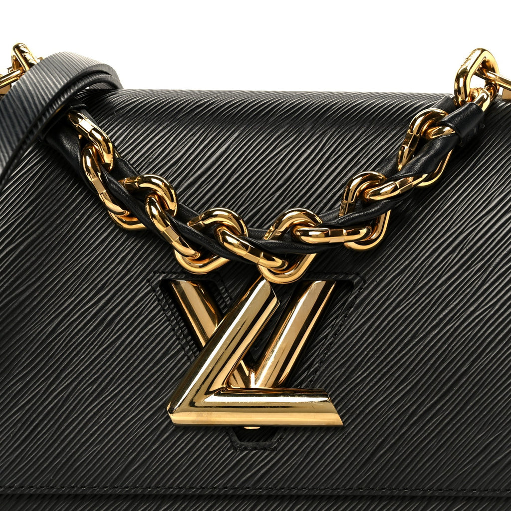 Epi Twist Braided Strap Shoulder Bag MM Black