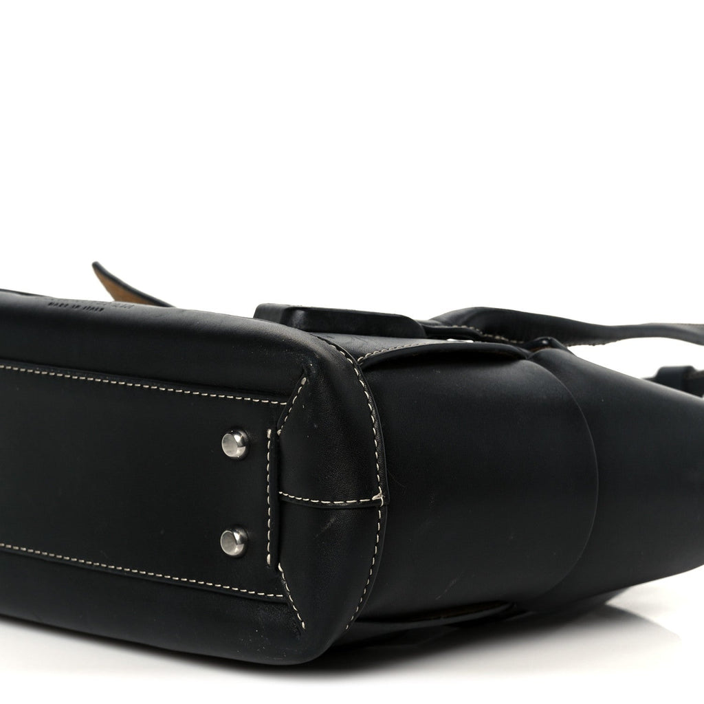 French Calfskin Maxi Intrecciato Arco 33 Black