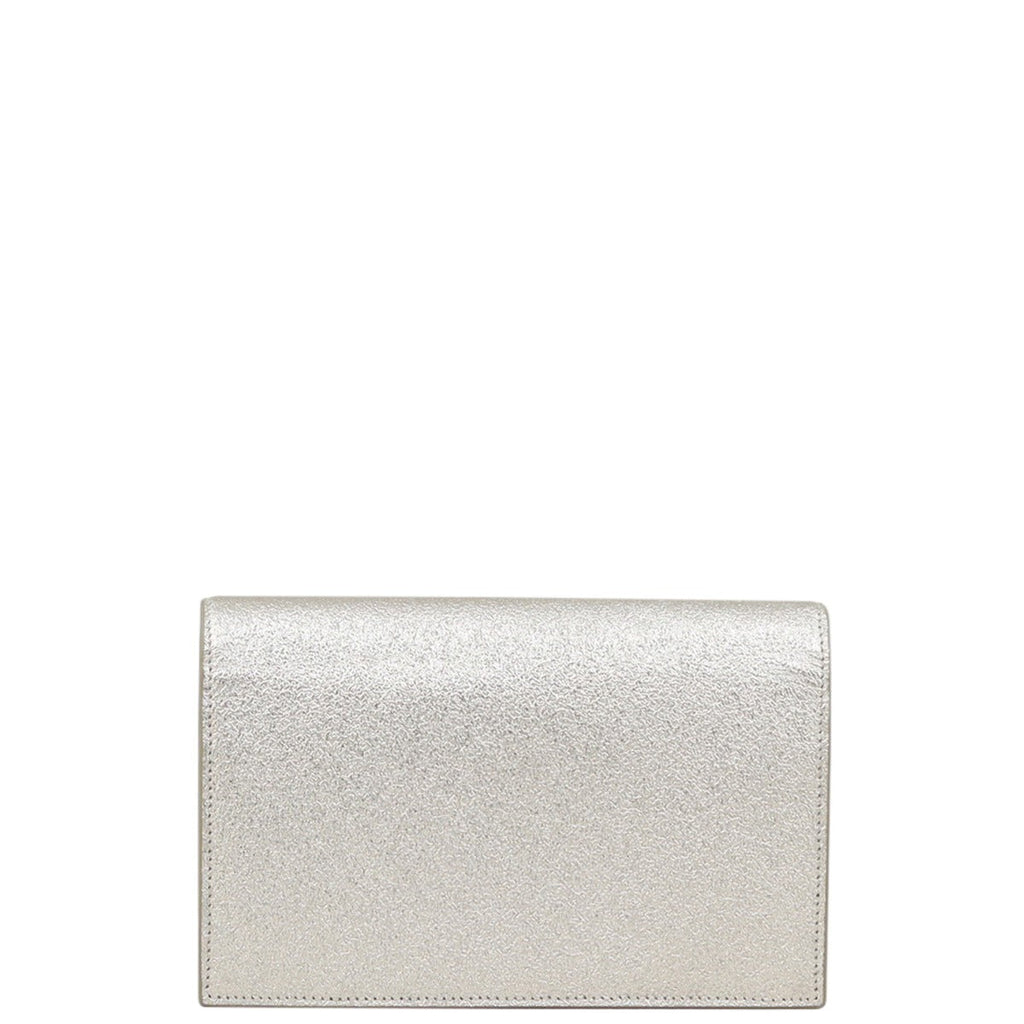 Saint Laurent Kate Metallic Chain Wallet