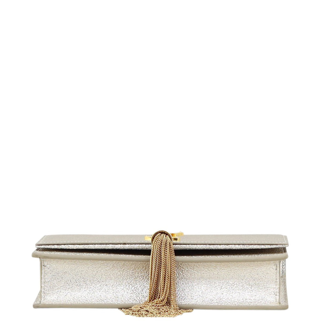 Saint Laurent Kate Metallic Chain Wallet