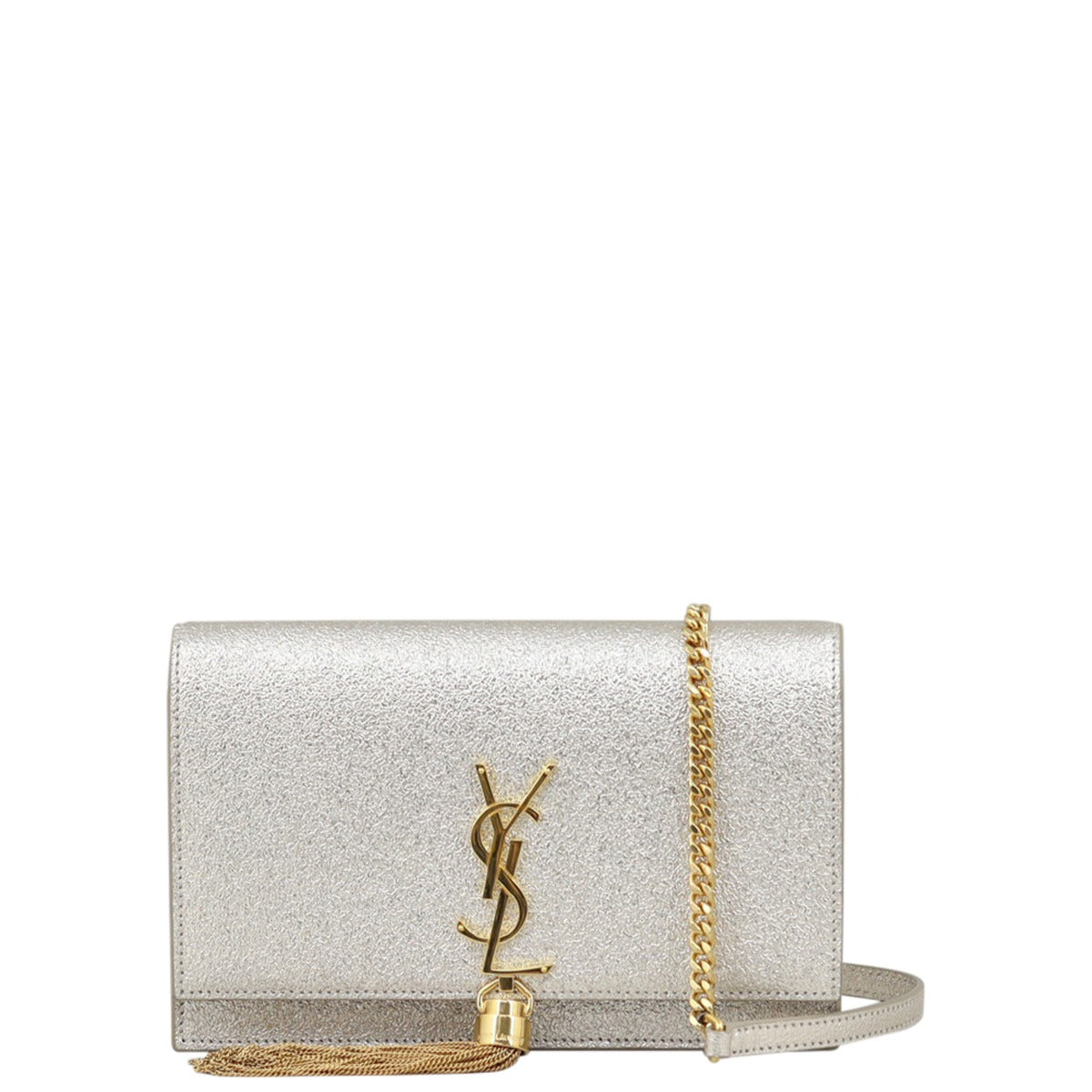 Saint Laurent Kate Metallic Chain Wallet