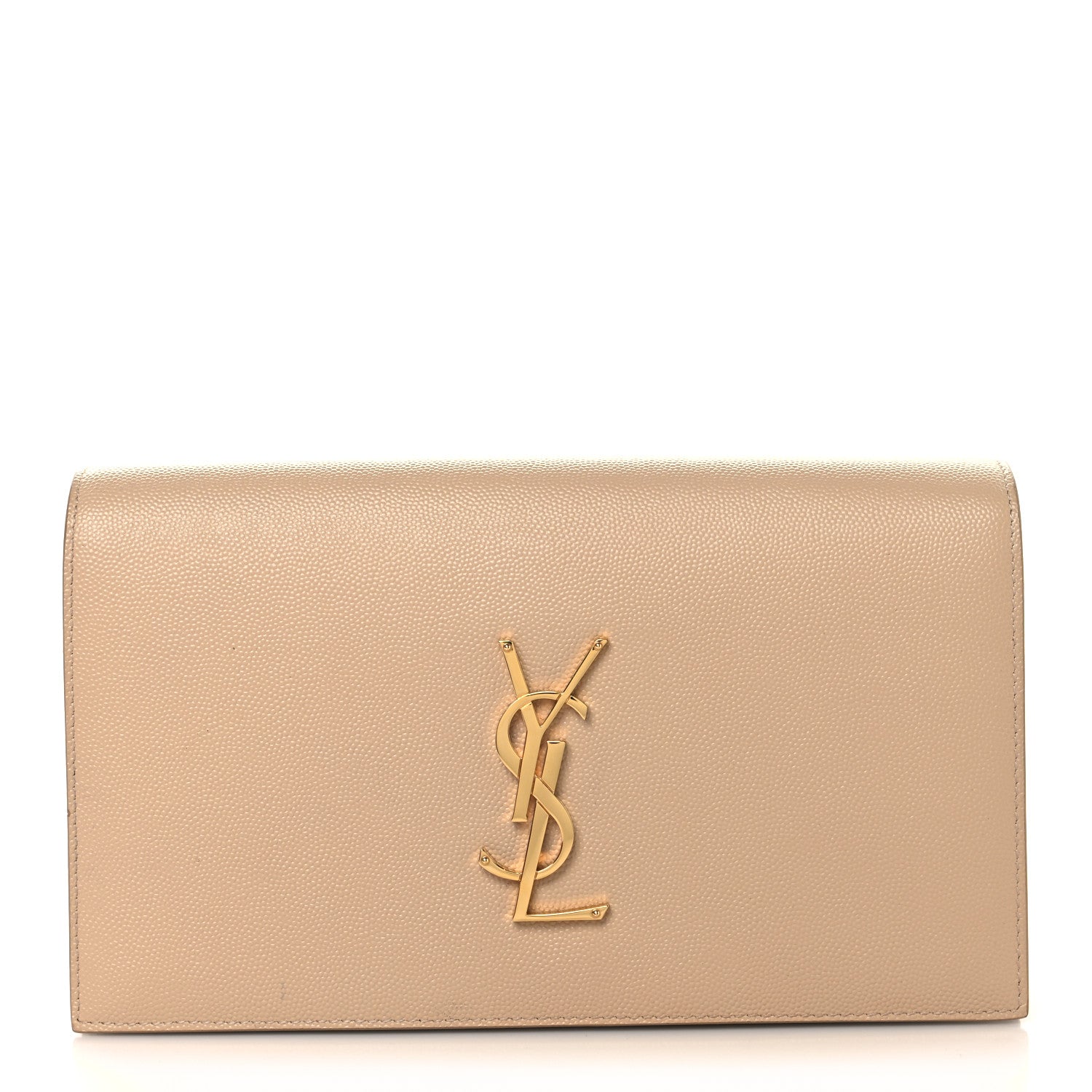 Grain De Poudre Classic Kate Monogram Clutch Nude Powder