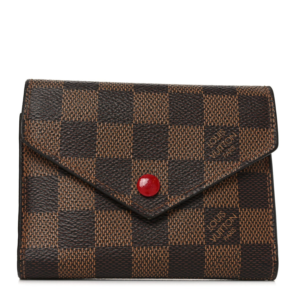 Damier Ebene Victorine Wallet Red