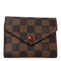 Damier Ebene Victorine Wallet Red
