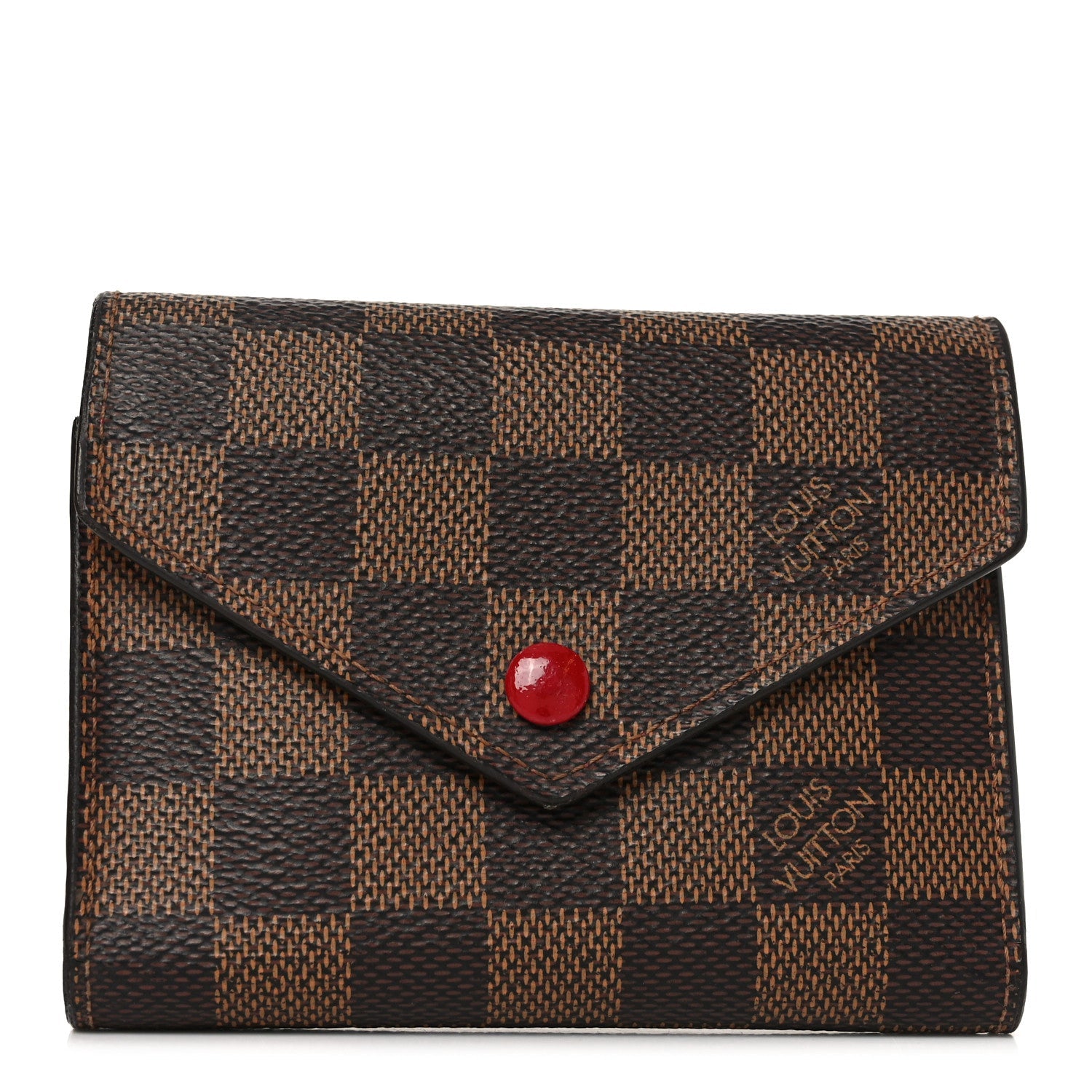 Damier Ebene Victorine Wallet Red