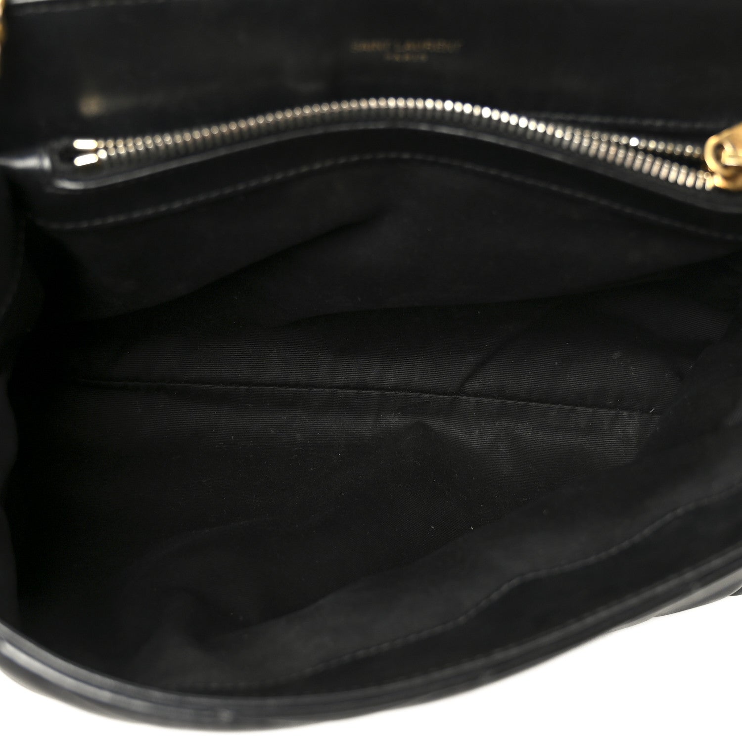 Grain de Poudre Calfskin Y Quilted Monogram Medium Loulou Chain Satchel Black