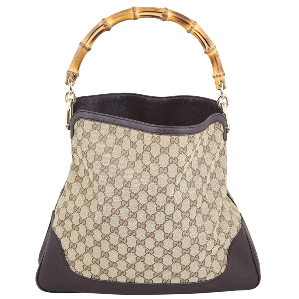 Gucci GG Canvas Diana Bamboo Shoulder Bag
