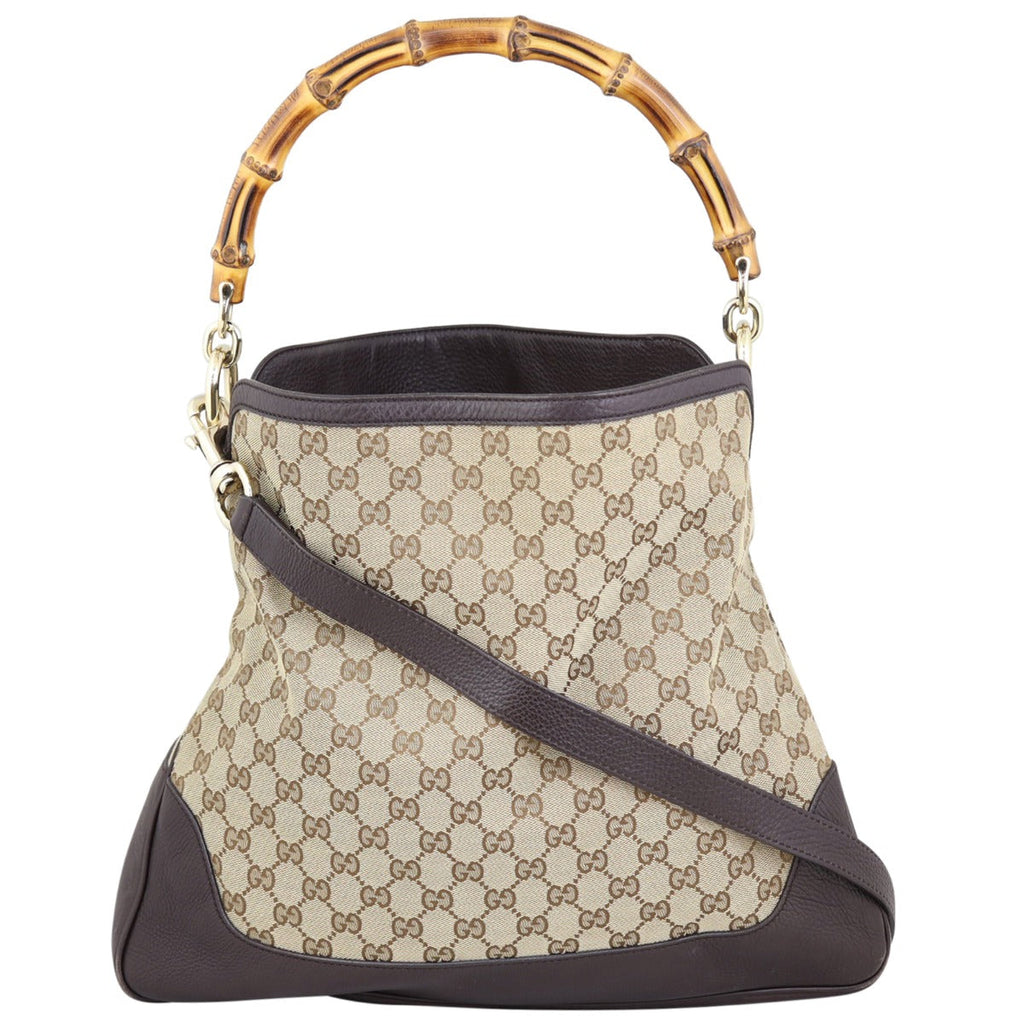 Gucci GG Canvas Diana Bamboo Shoulder Bag