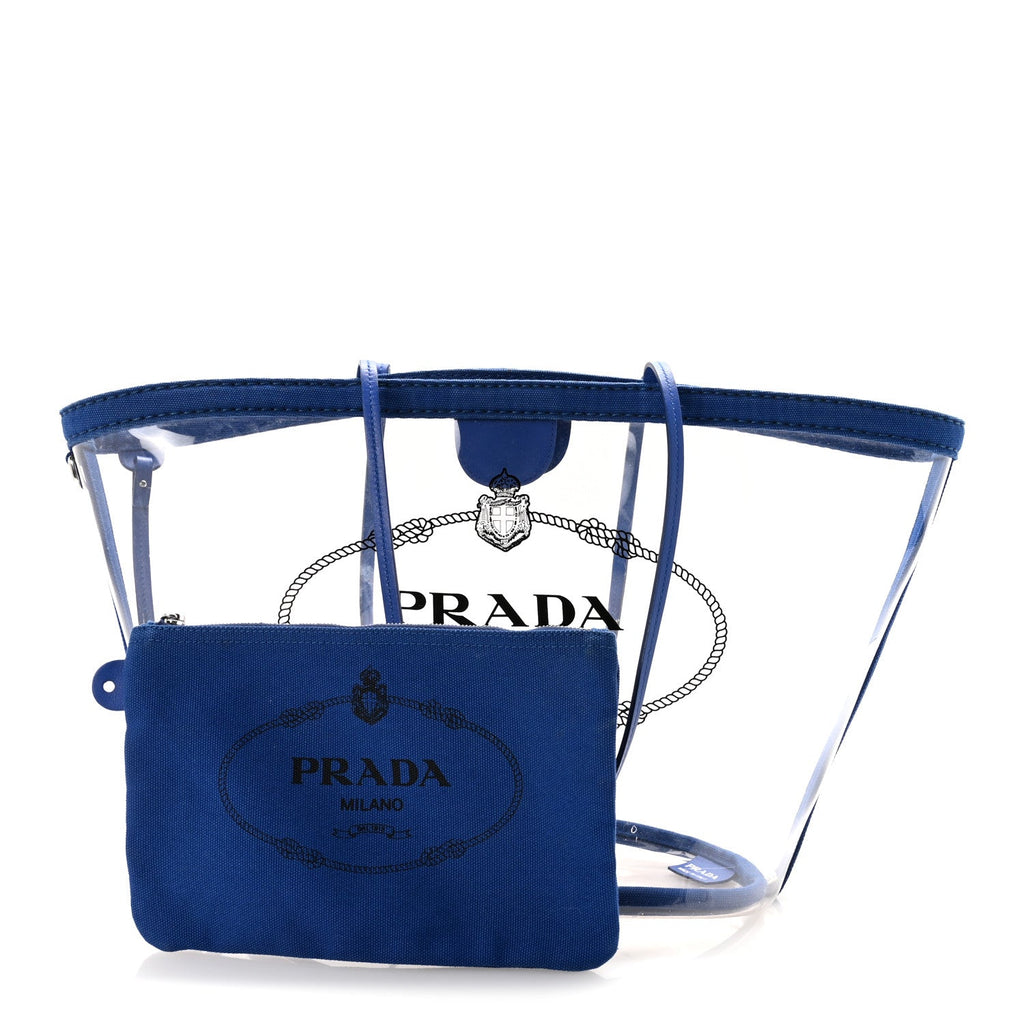 PVC Canapa Tote Cobalto