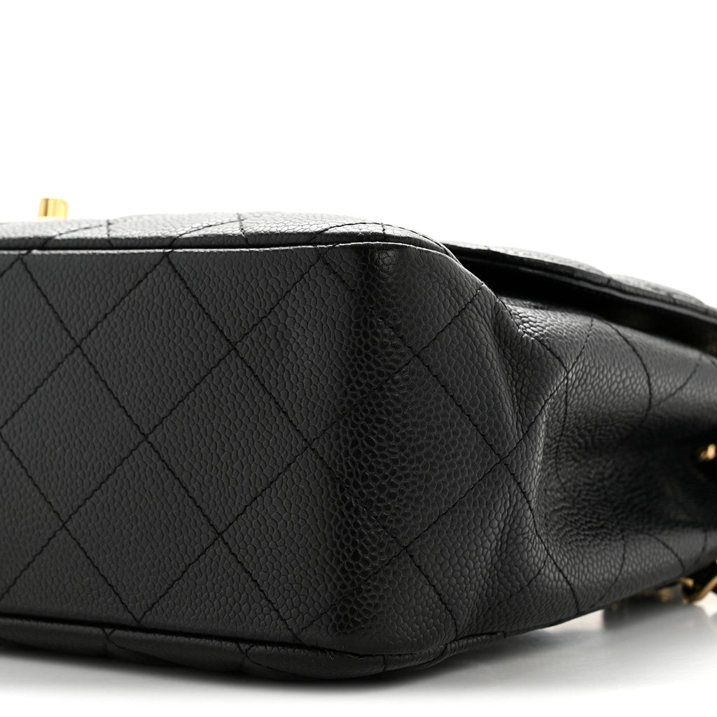 Caviar Quilted Jumbo Single Flap Black