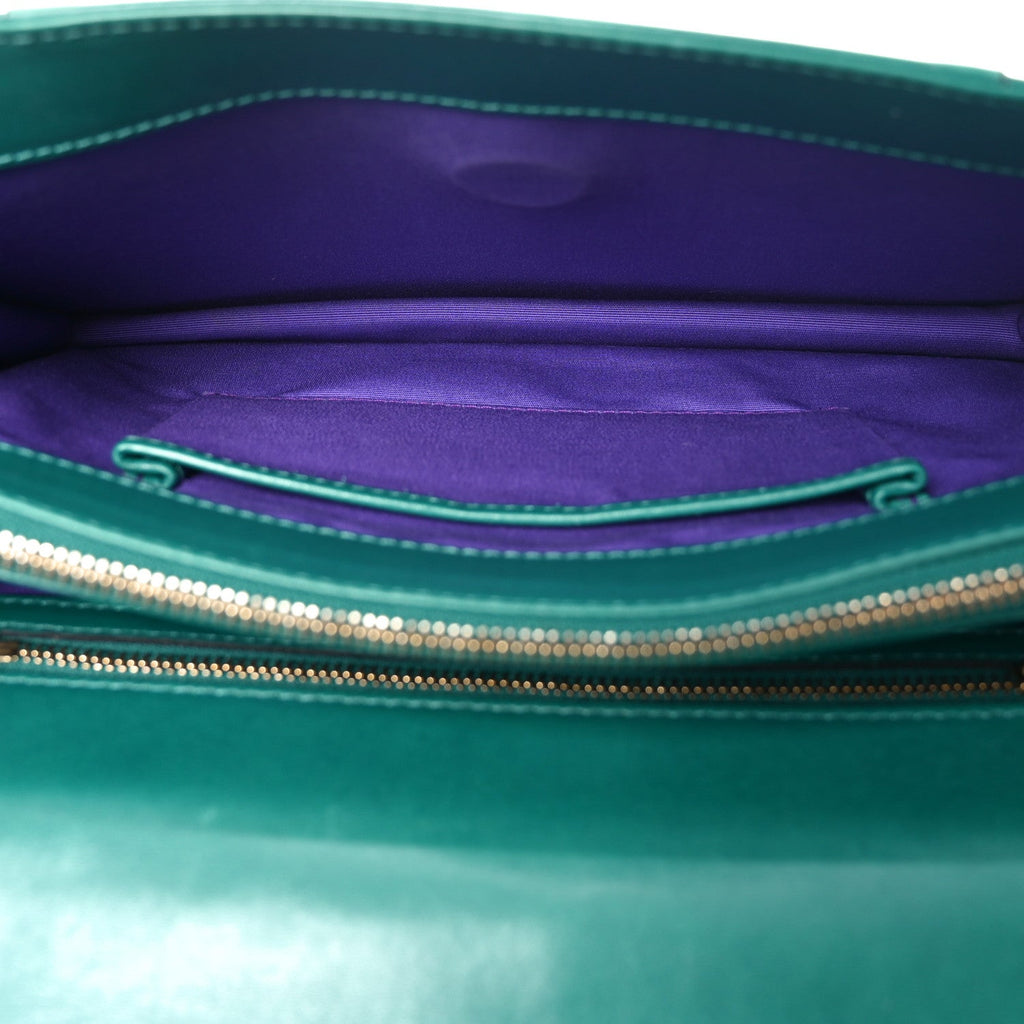 Calfskin Serpenti Forever Shoulder Bag Emerald Green