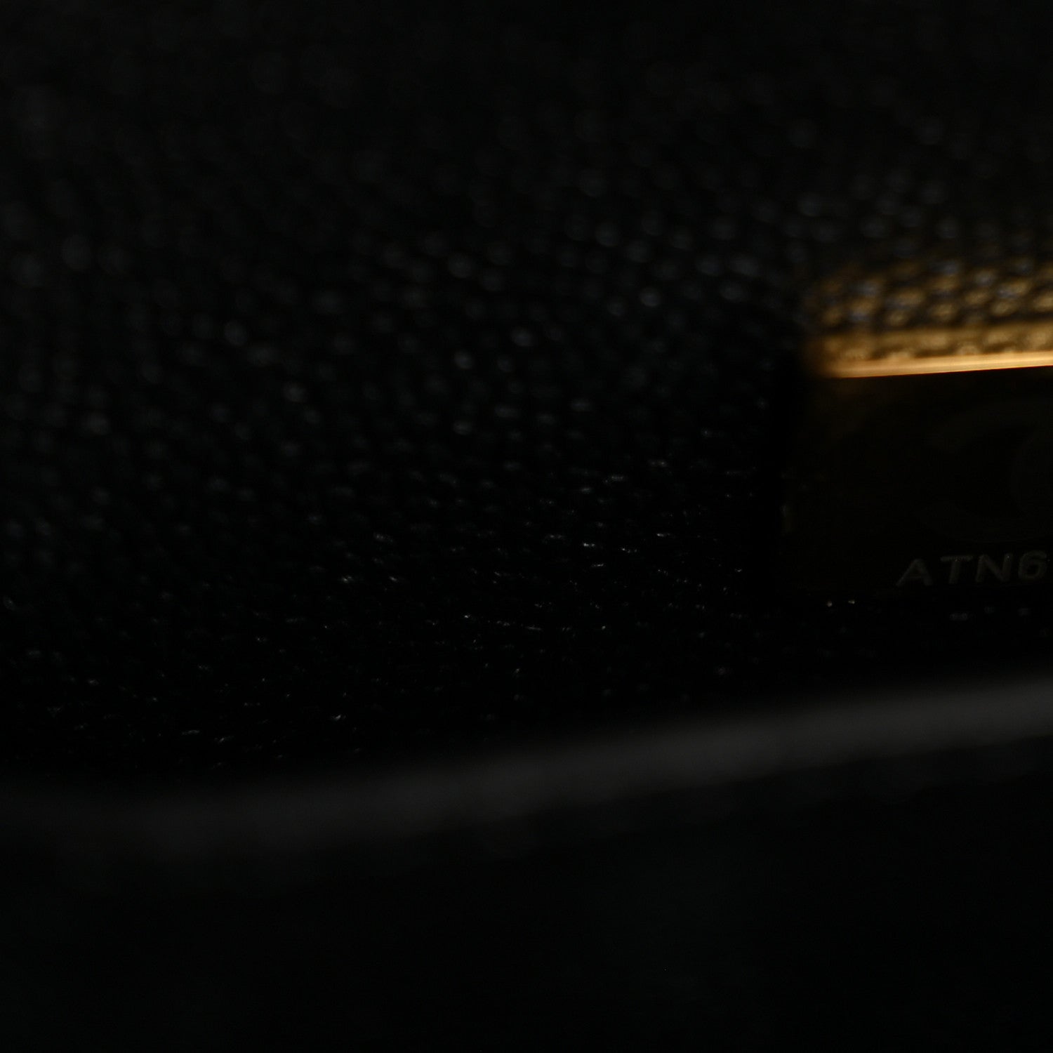Caviar Quilted Small Shopping Tote  Black