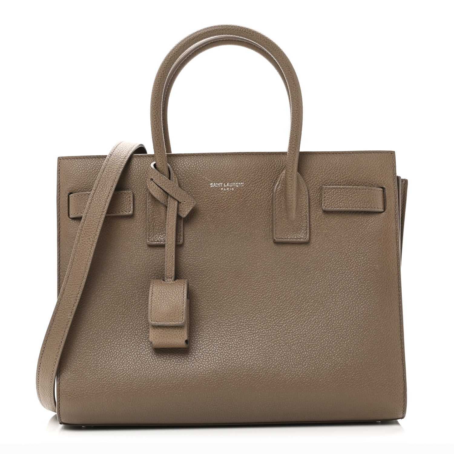 Grained Calfskin Baby Sac De Jour Taupe