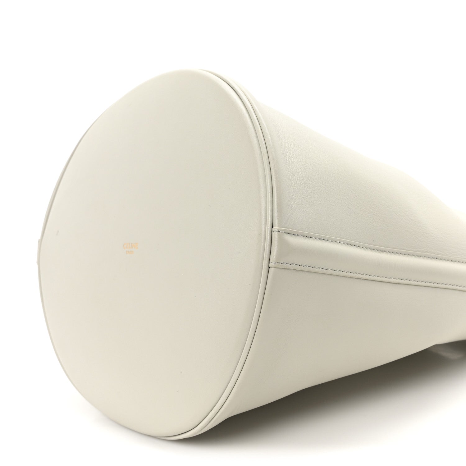 Smooth Calfskin Bucket 16 Light Stone