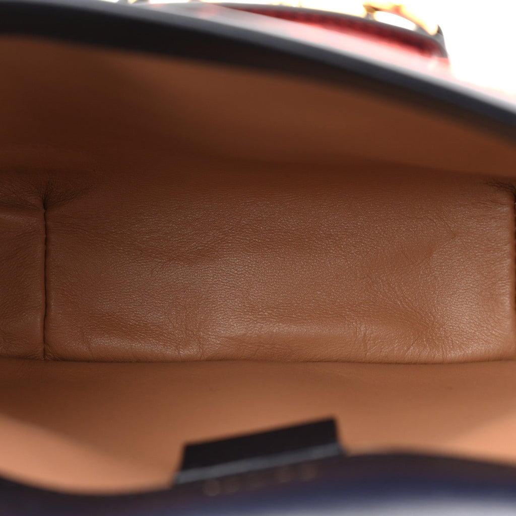 Casy Wool Azalea Calfskin Mini Horsebit 1955 Shoulder Bag Bitter Sweet Blue