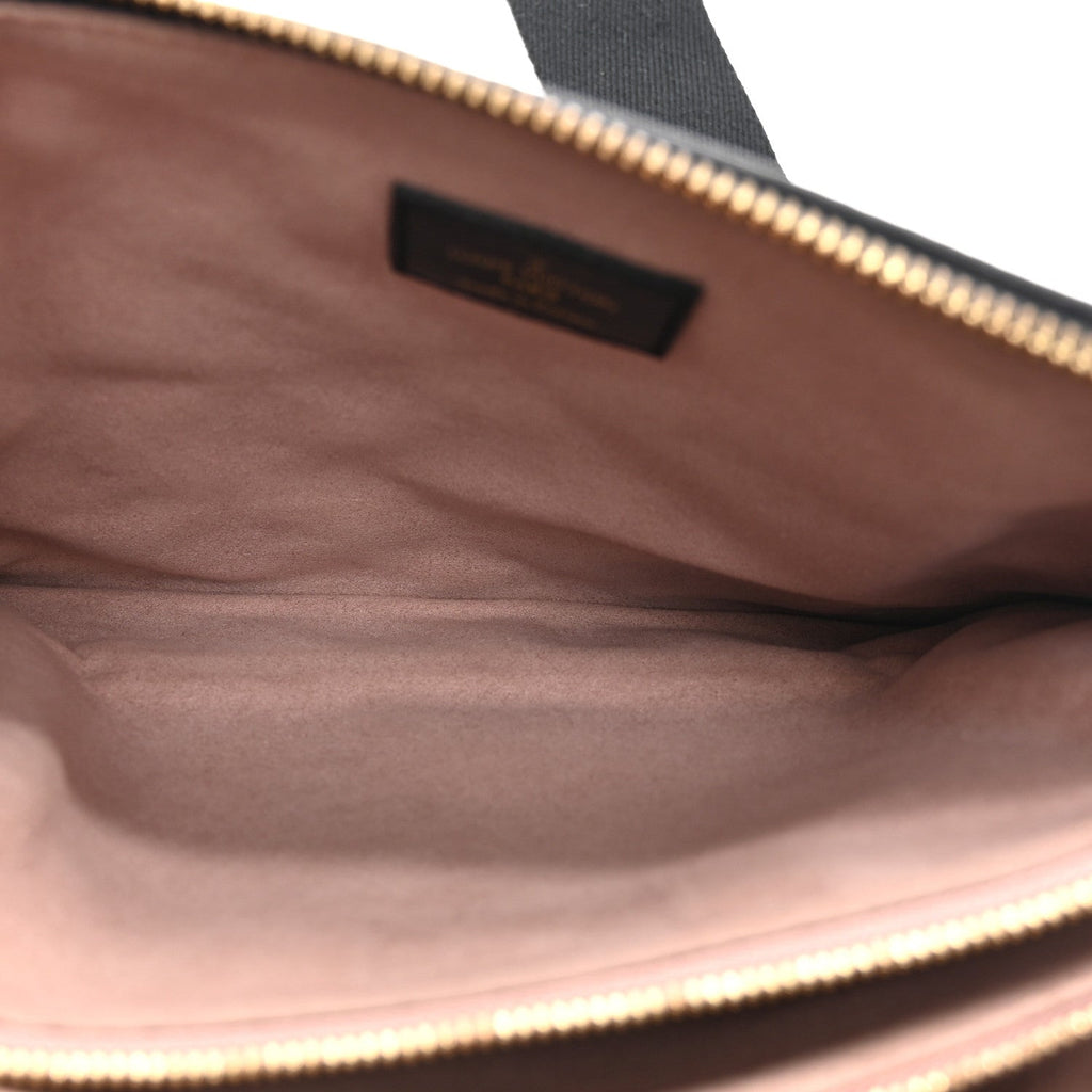 Lambskin Embossed Monogram Coussin PM Black