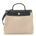Toile Vache Calfskin Herbag PM 30 Navy Bleu Natural