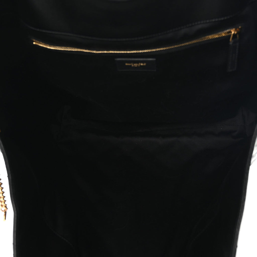 Lambskin Quilted Maxi Icare Shopping Tote Black