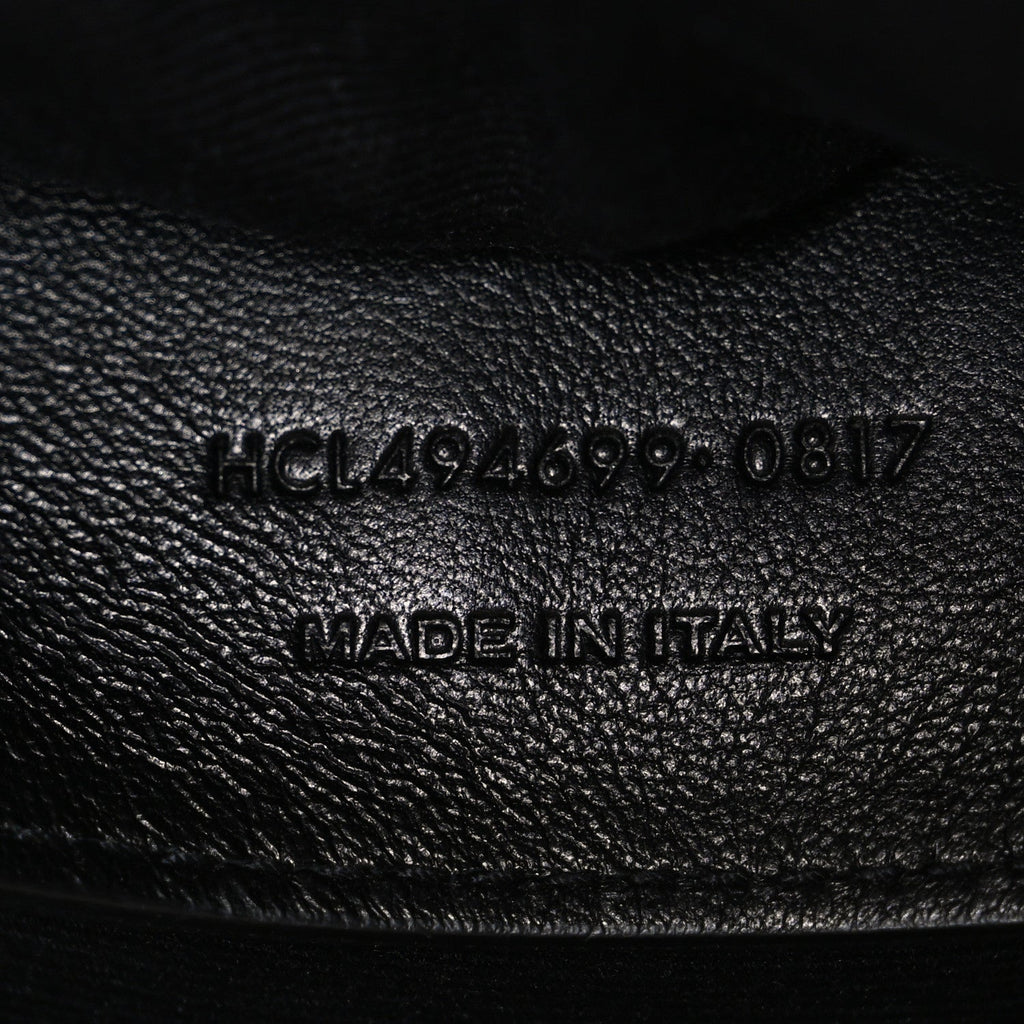 Calfskin Y Quilted Monogram Small Loulou Chain Satchel Black
