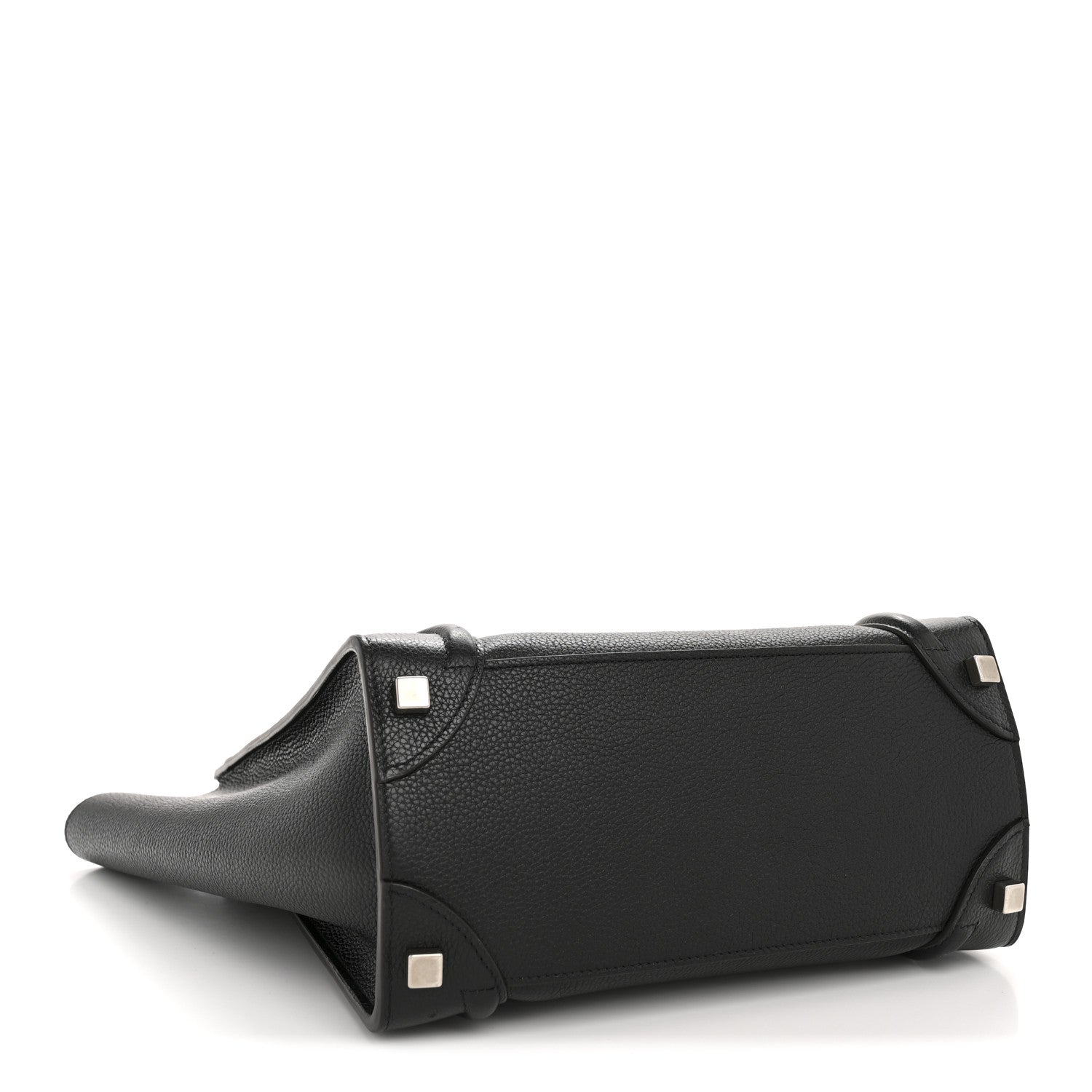 Drummed Calfskin Micro Luggage Black
