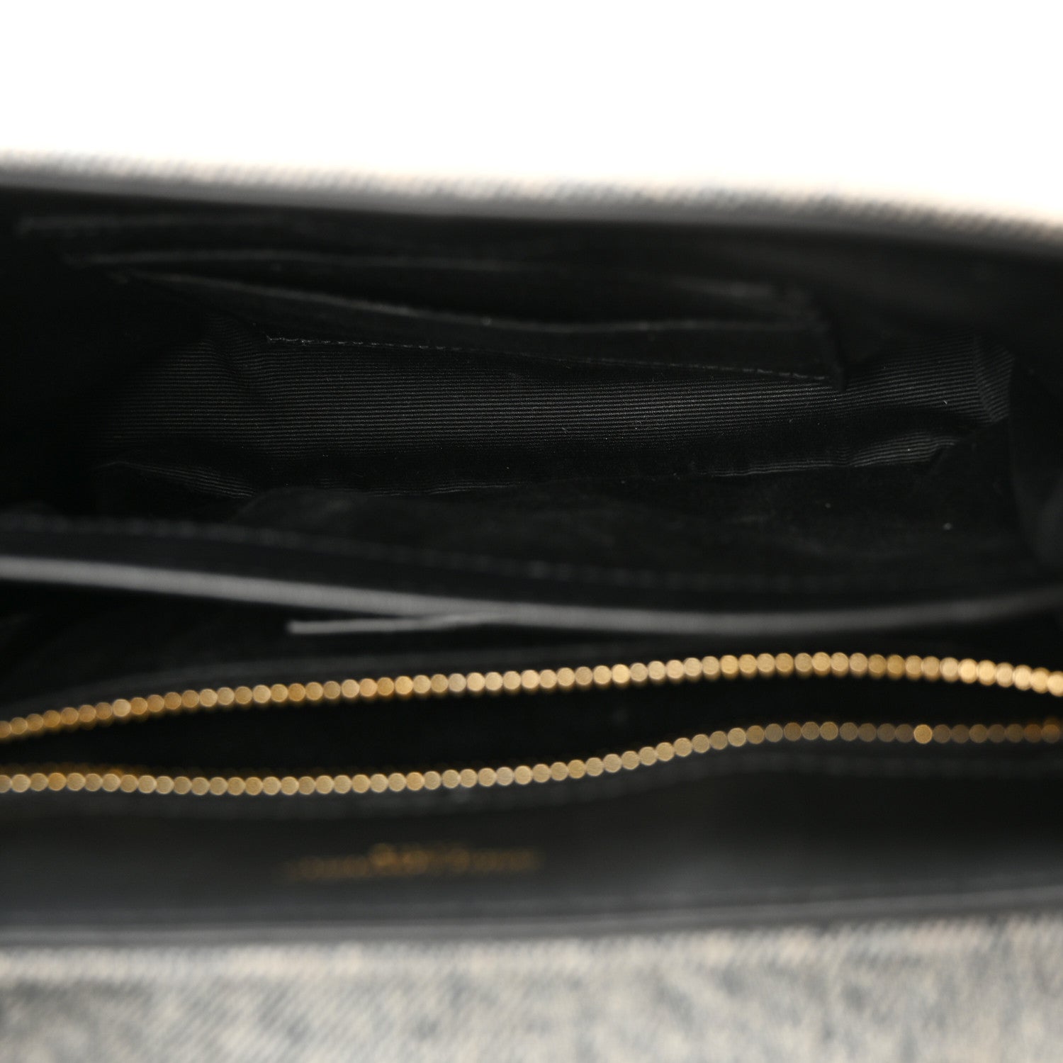 Denim Y Quilted Monogram Toy Loulou Crossbody Bag Grey