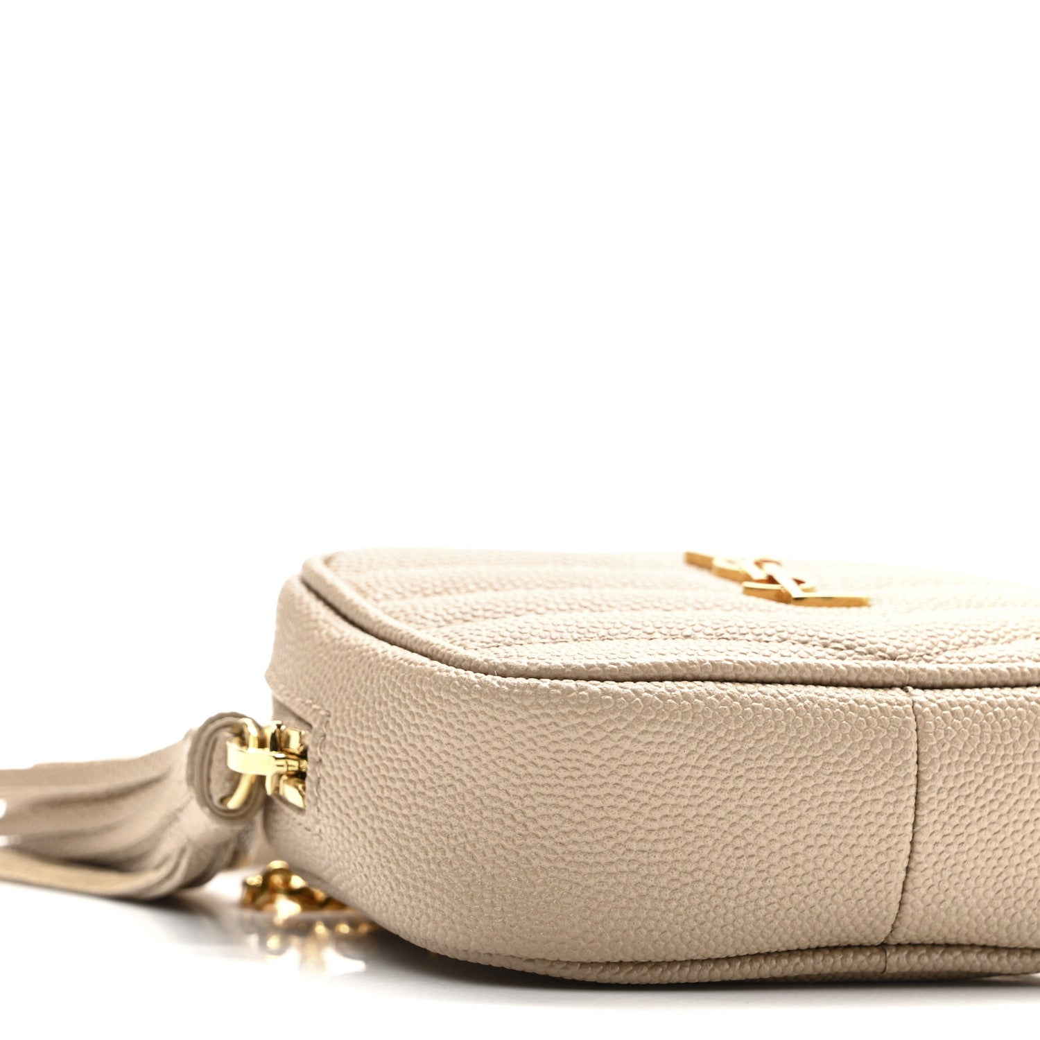 Grain De Poudre Matelasse Monogram Baby Lou Camera Bag Dark Beige