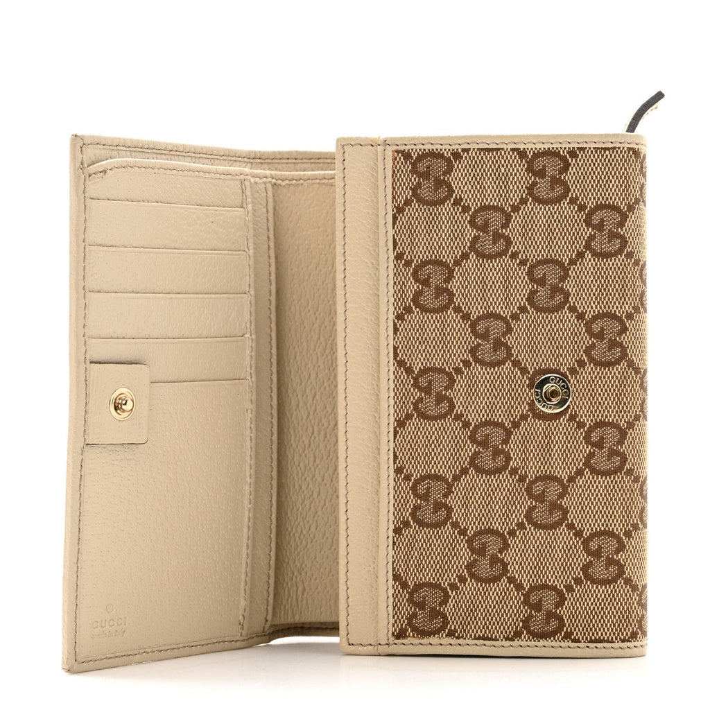 Monogram Two Fold Wallet Beige