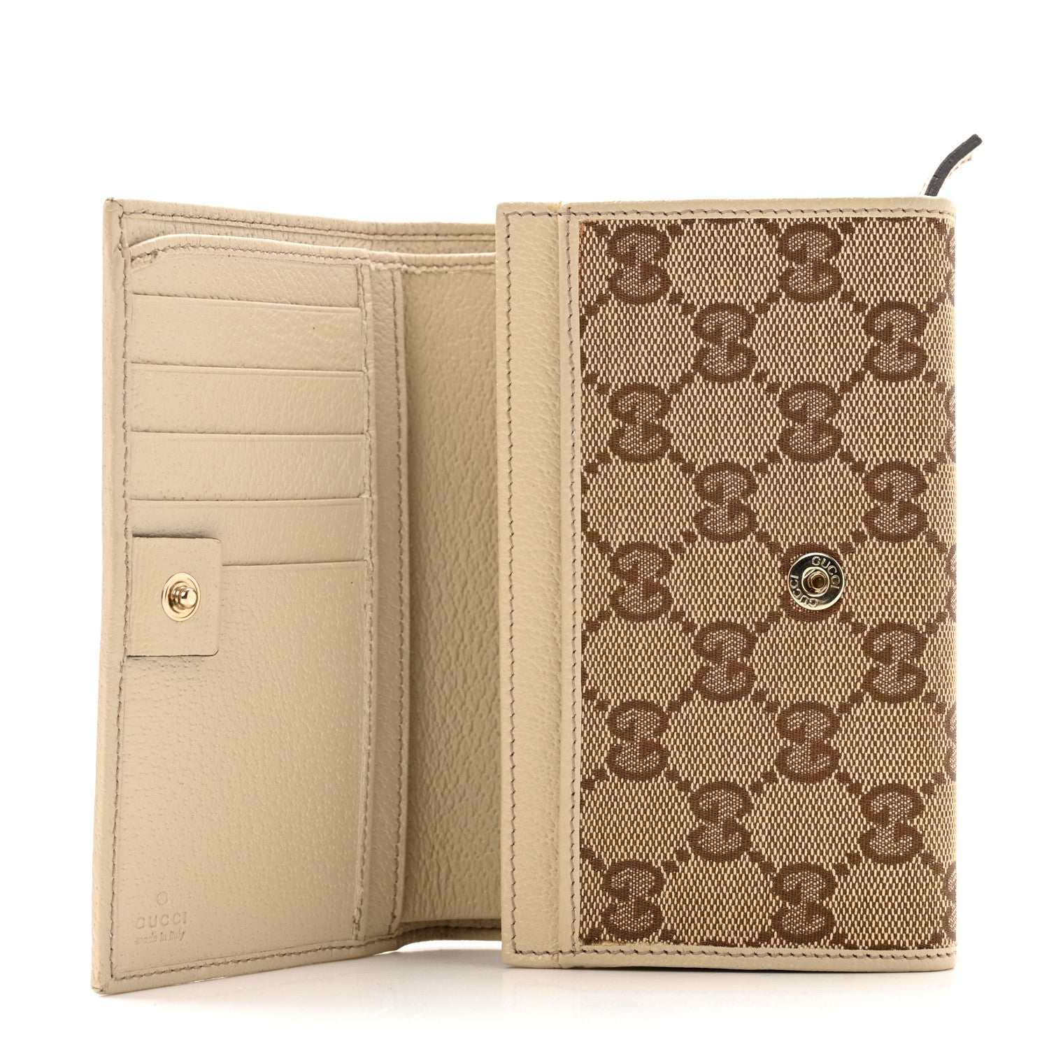 Monogram Two Fold Wallet Beige