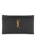 Grain De Poudre Chevron Monogram Bill Pouch Black