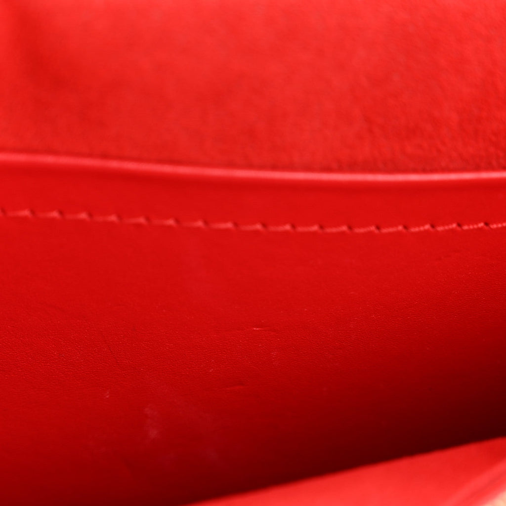 Calfskin Chain Louise MM Red