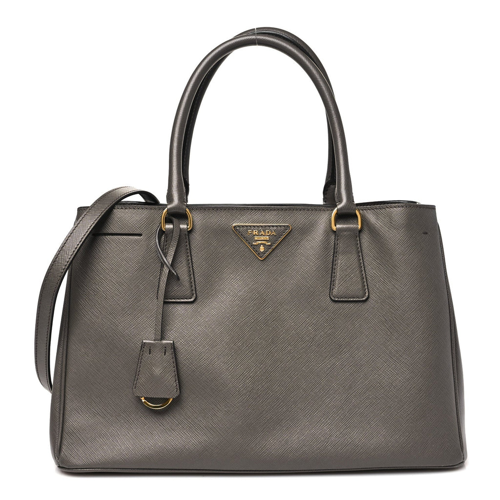 Saffiano Lux Medium Tote Grafite