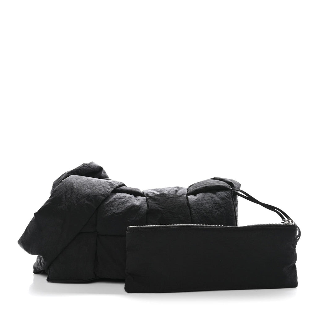 Nylon Intrecciato Padded Tech Cassette Bag Black