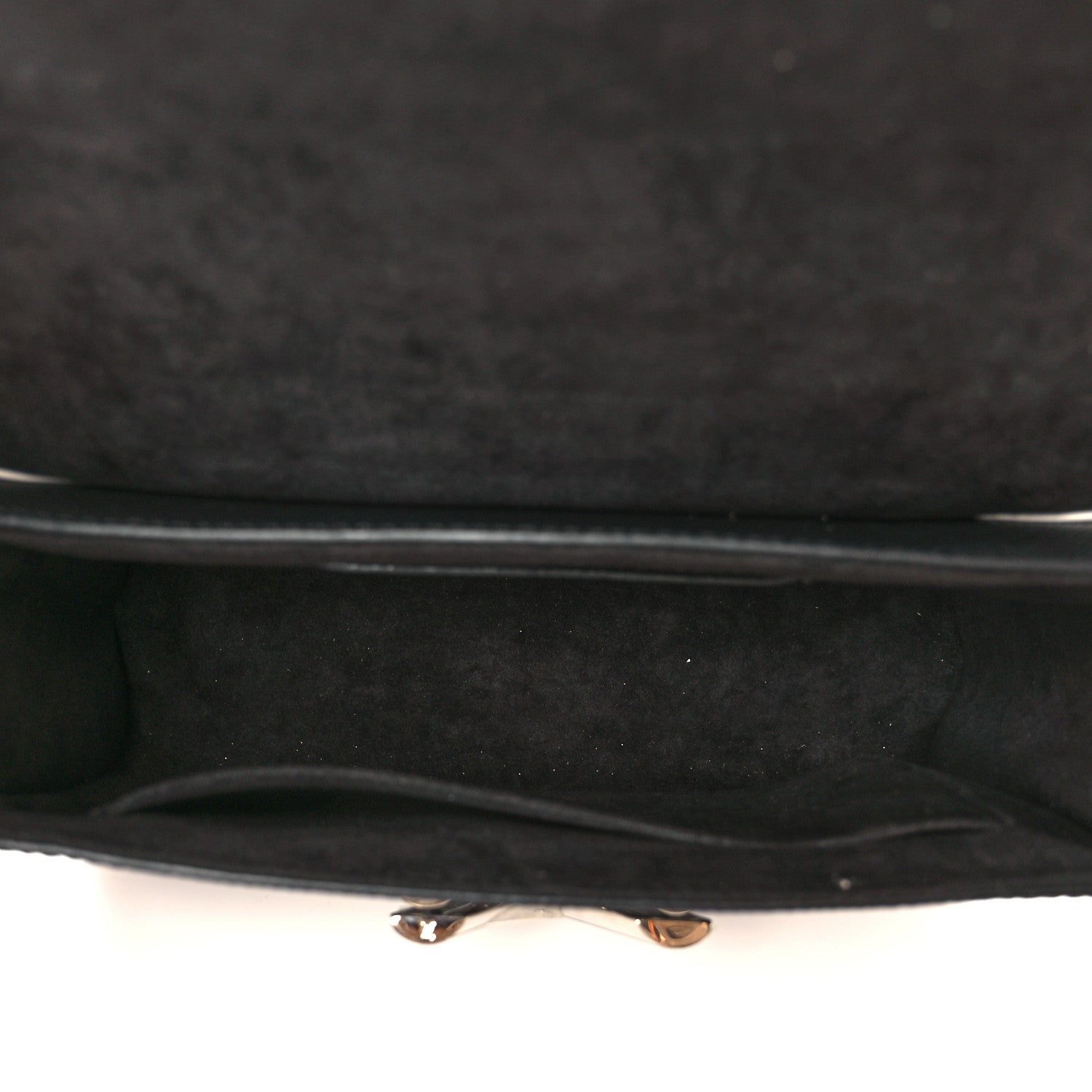 Epi Embroidered Twist Shoulder Bag MM  Black