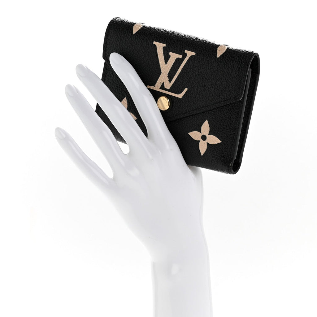Empreinte Monogram Giant Victorine Wallet Black Beige
