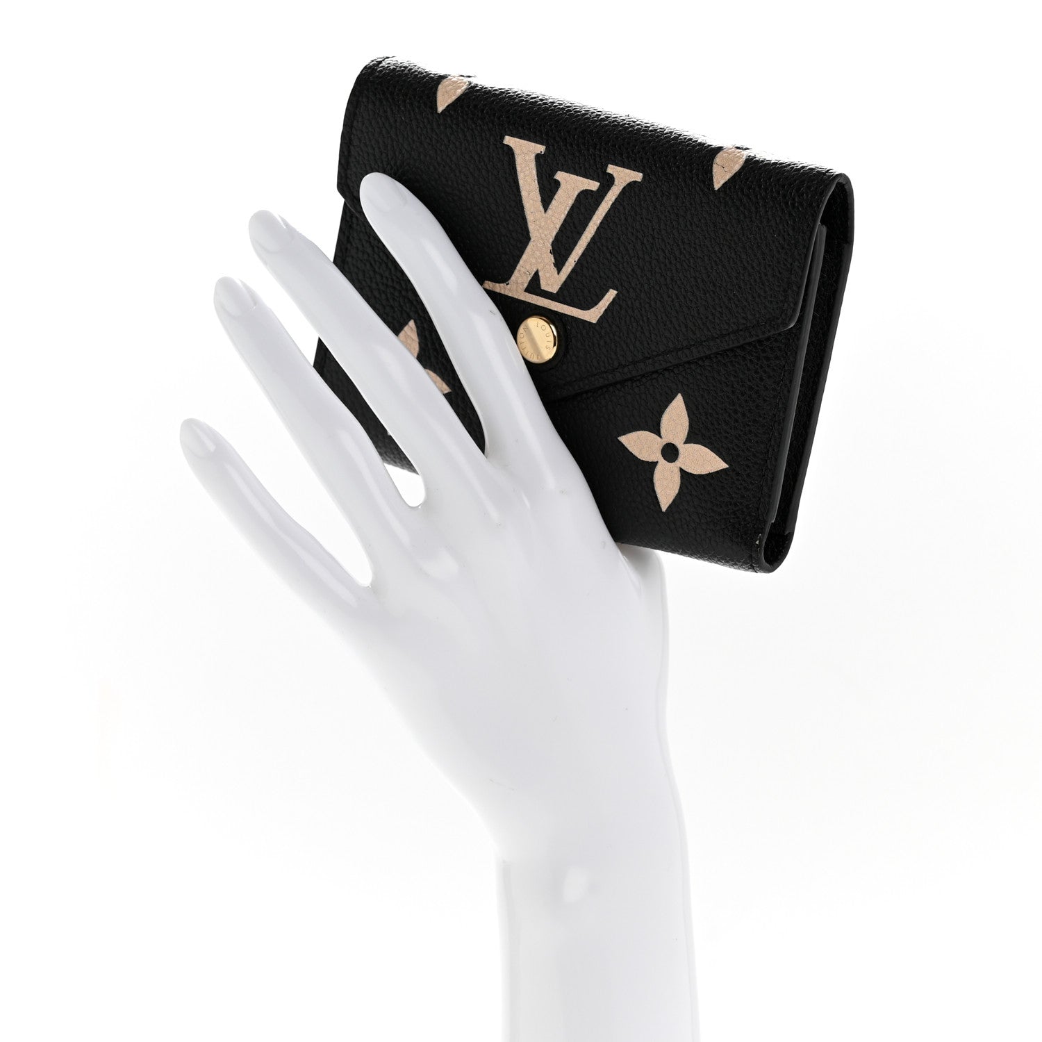 Empreinte Monogram Giant Victorine Wallet Black Beige