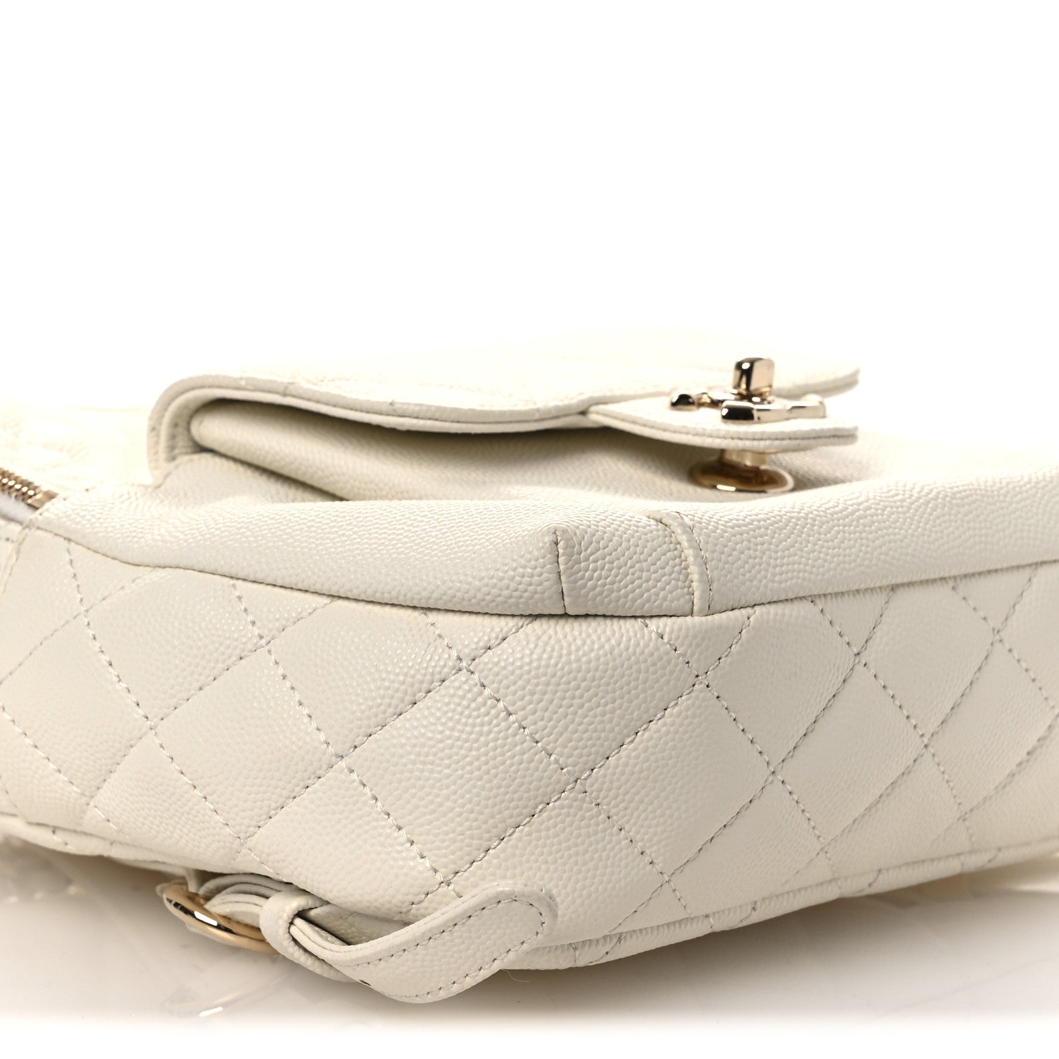 Caviar Quilted Small CC Day Backpack White