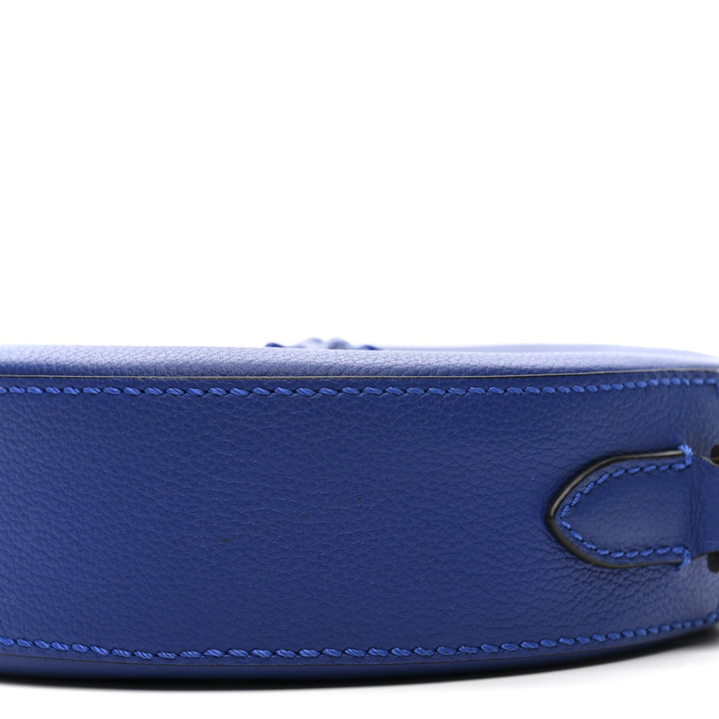 Calfskin La Medusa Round Camera Bag Blue