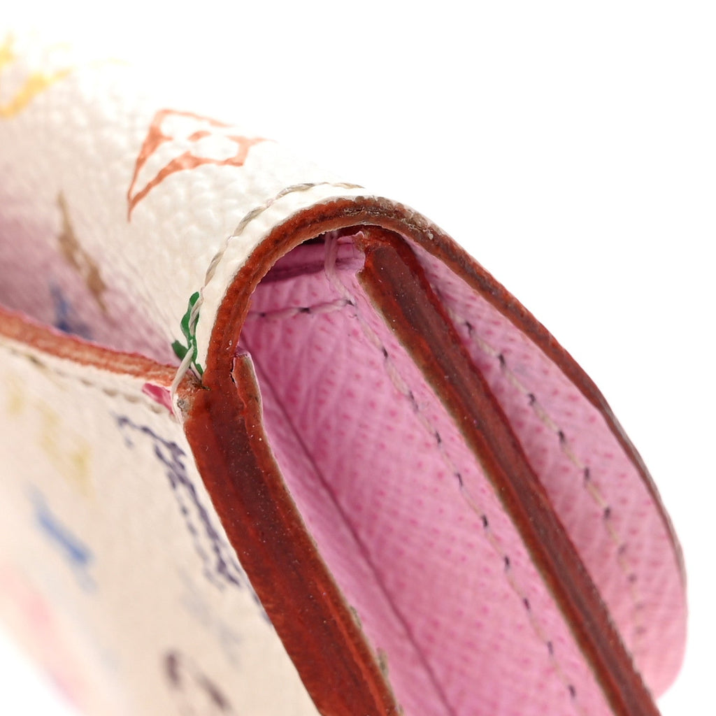Monogram Multicolor Business  Holder White Litchi