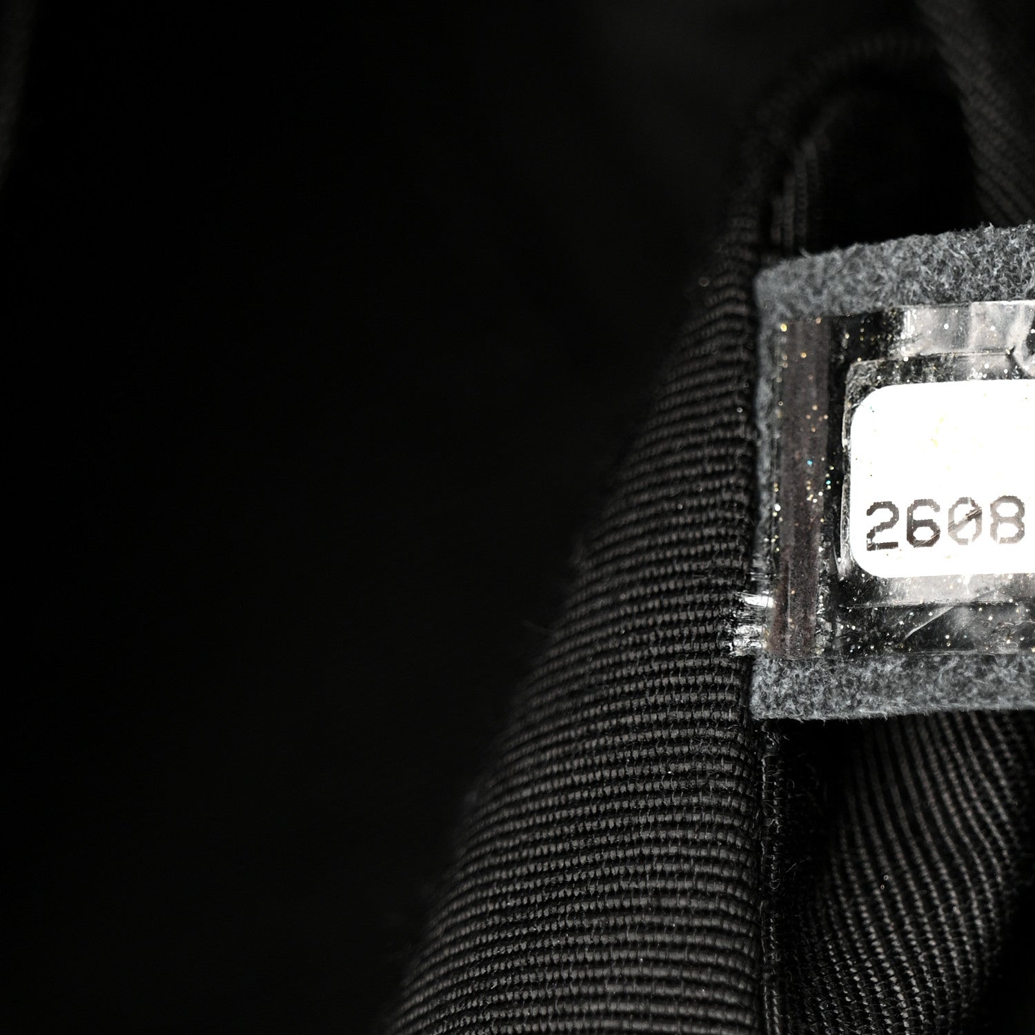 Calfskin Chevron Quilted Small Statement Flap Black