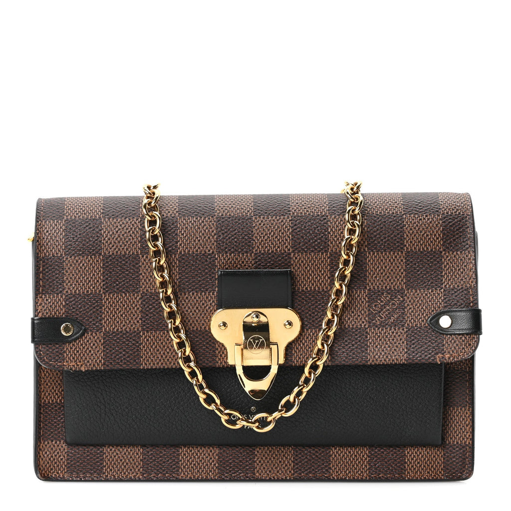 Damier Ebene Vavin Chain Wallet Black