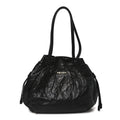 Nappa Antique Drawstring Tote Black