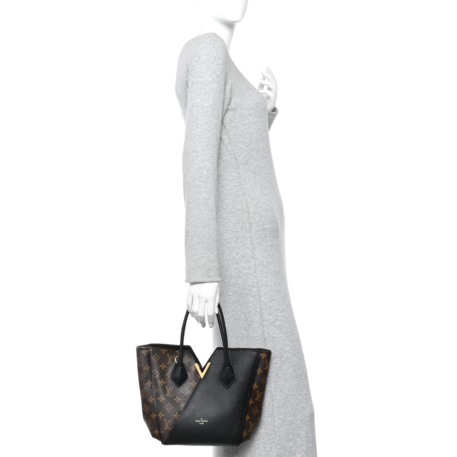 Calfskin Monogram Kimono Tote PM Black